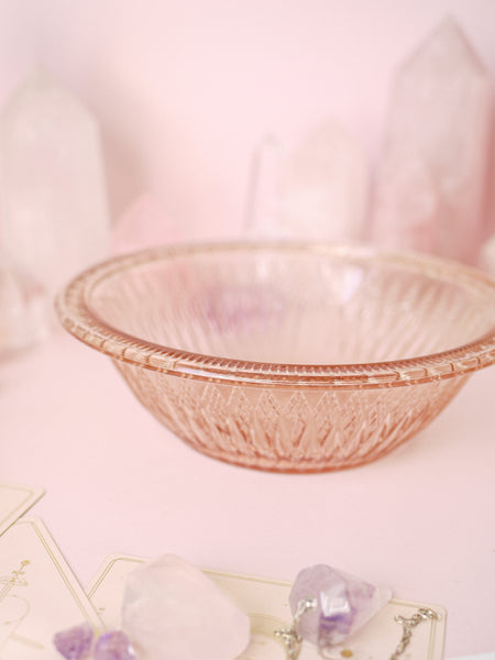 Medium Sized Vintage Pink Glass Bowl