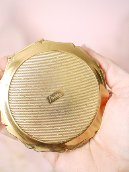 Vintage Stratton Compact with Floral Design *Collectible Item*