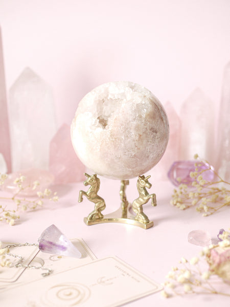 Brass Unicorn Sphere Stand *RARE FIND*