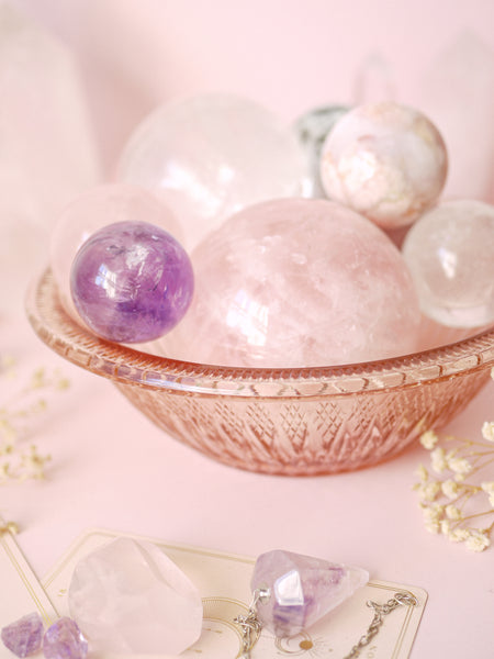 Medium Sized Vintage Pink Glass Bowl