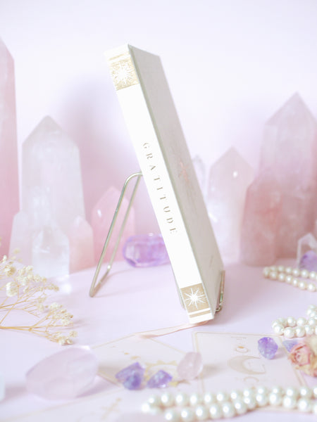 Large Gold Stand (Narrow) | Crystal Slab / Slice / Tarot / Oracle Cards / Book Stand