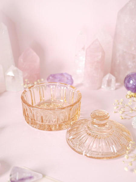 ☆ Casualty Item ☆ Peachy Pink Vintage Glass Pot