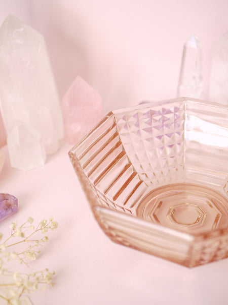 Medium Vintage Art Deco Pink Glass Bowl *Slight Damage*
