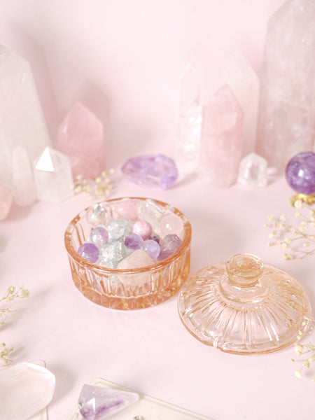 ☆ Casualty Item ☆ Peachy Pink Vintage Glass Pot