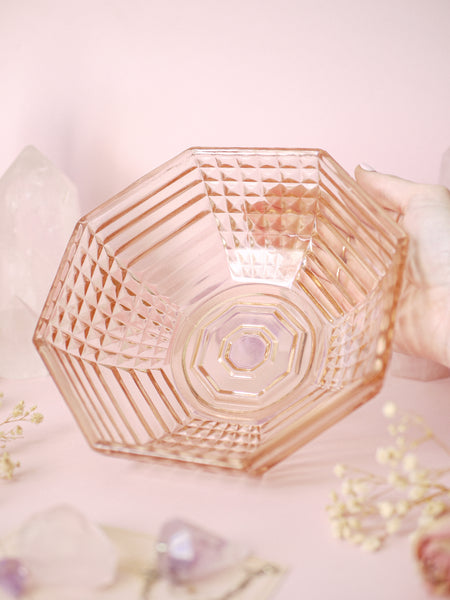 Medium Vintage Art Deco Pink Glass Bowl *Slight Damage*