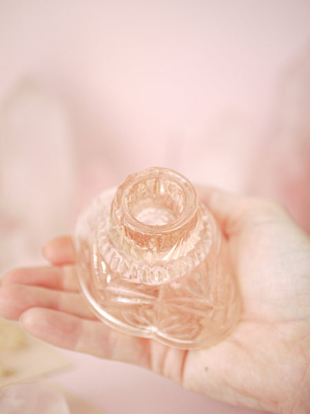 ☆Casualty Item ☆ Peachy Pink Vintage Candlestick Holder | Sphere Stand