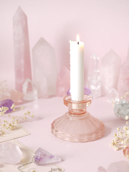 ☆ Casualty Items ☆ Individual Frosted Pink Candle | Sphere Holders