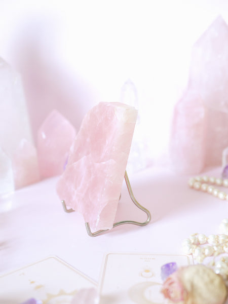 Small Gold Stand | Crystal Slabs / Tarot / Oracle Cards / Book Stand