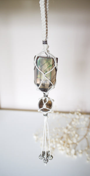 Double Smoky Quartz Hanging