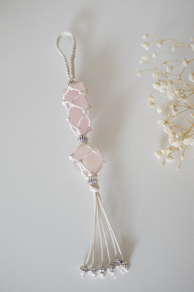 Rose Quartz Double Hanging