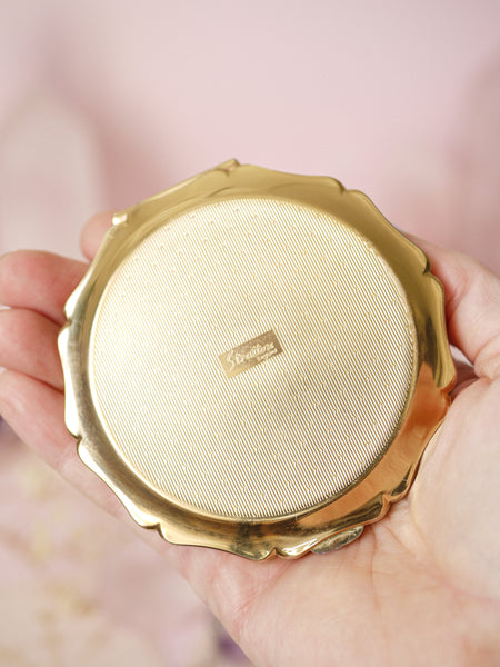 Vintage Stratton Compact with Floral Design *Collectible Item*