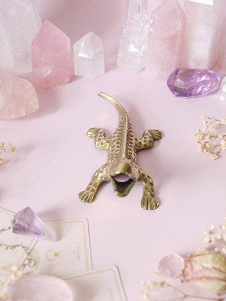 Brass Crocodile Ornament