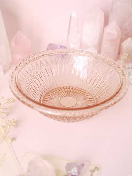 Medium Sized Vintage Pink Glass Bowl