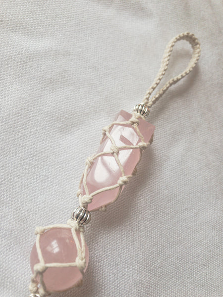 Rose Quartz Double Hanging