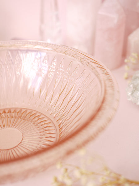 Medium Sized Vintage Pink Glass Bowl