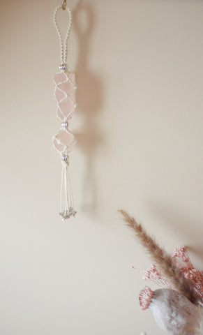 Rose Quartz Double Hanging