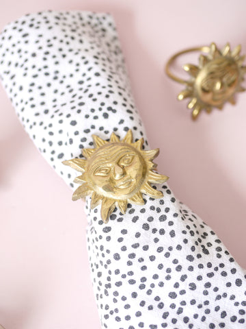 Individual Vintage Brass Sun Altar Cloth Holder | Napkin Ring *RARE FIND*