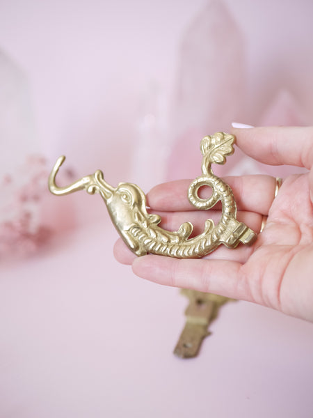 Brass Vintage Sea Creature Wall Hook