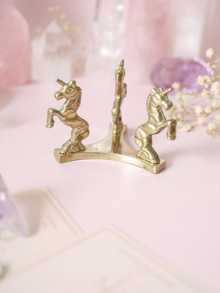 Brass Unicorn Sphere Stand *RARE FIND*