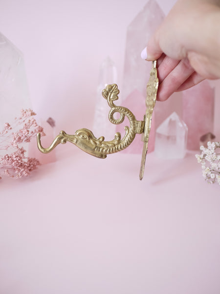 Brass Vintage Sea Creature Wall Hook