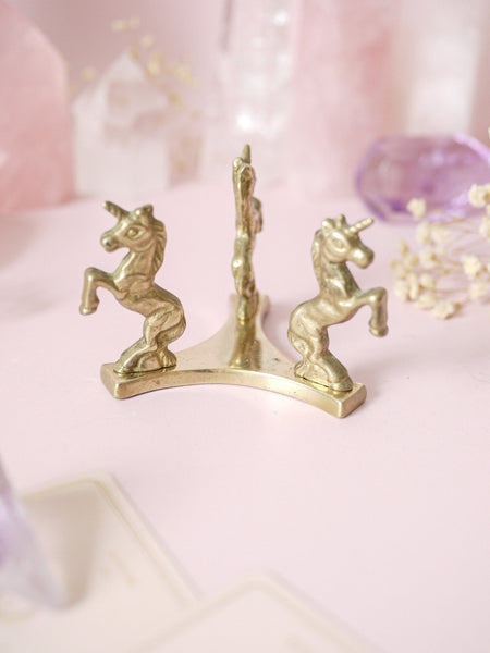 Brass Unicorn Sphere Stand *RARE FIND*